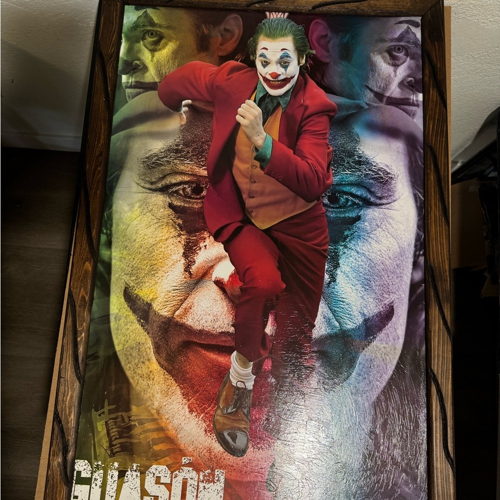 THE JOKER Marvel, Joaquin Phoenix en espanol 'Guasòn' 35x23x1"‎ Painting